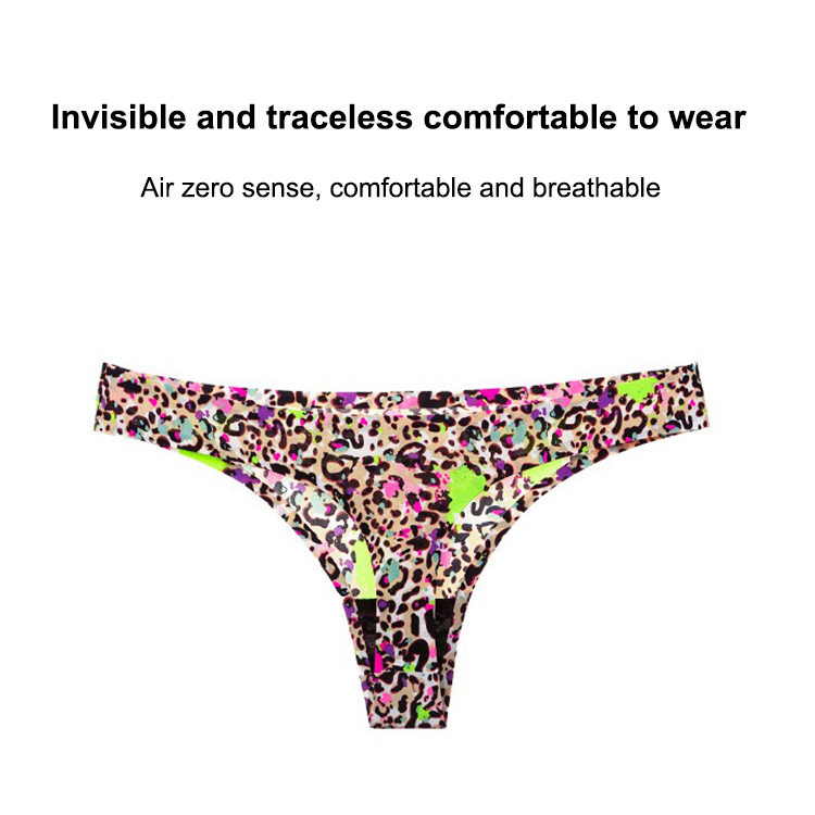 Factory Wholesale Low Rise Ice Silk Sexy Girls Seamless Thong Panties For Women Underwear Seamless Thongs