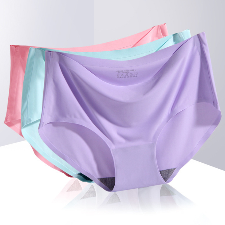 Wholesale ladies seamless underwear satin panties Nude silk cheap ladies panties seamless underwear