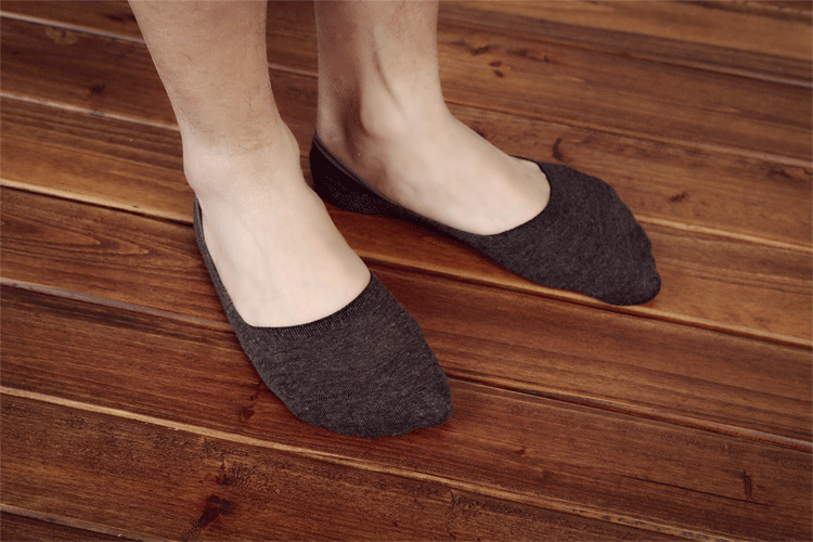 Anti-bacterial custom cotton 100%cotton elastane solid color silicone non slip no show invisible socks men women