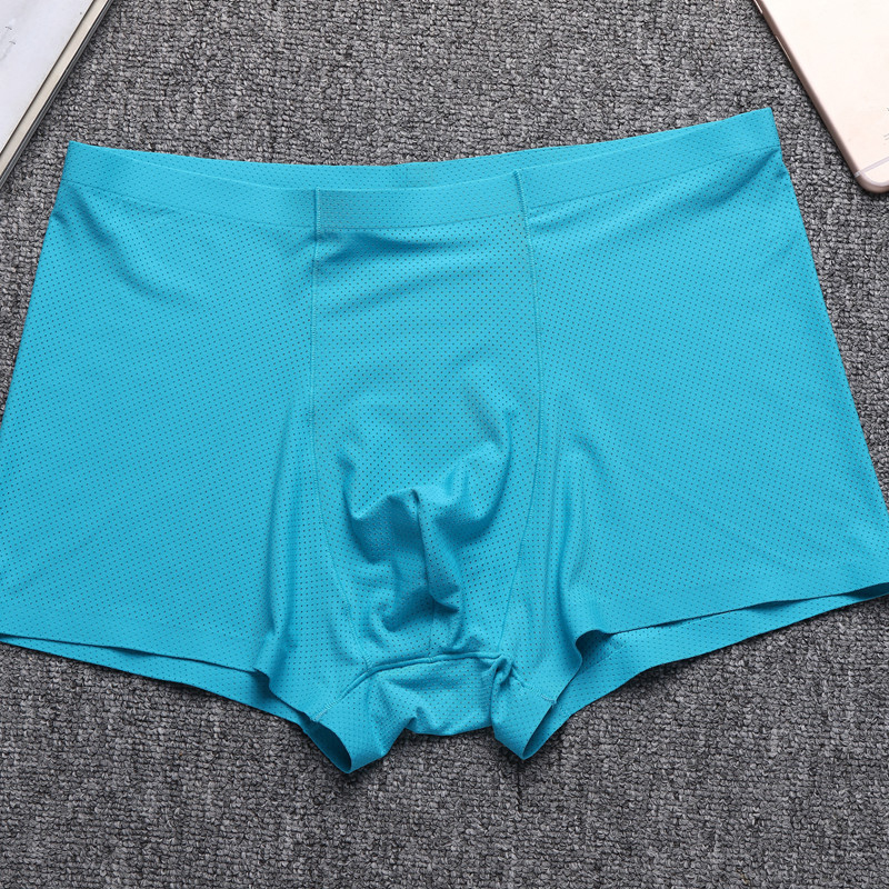 Custom nylon Underwear Print Logo men's mesh light and thin fast dry nylon ice silk underwear
