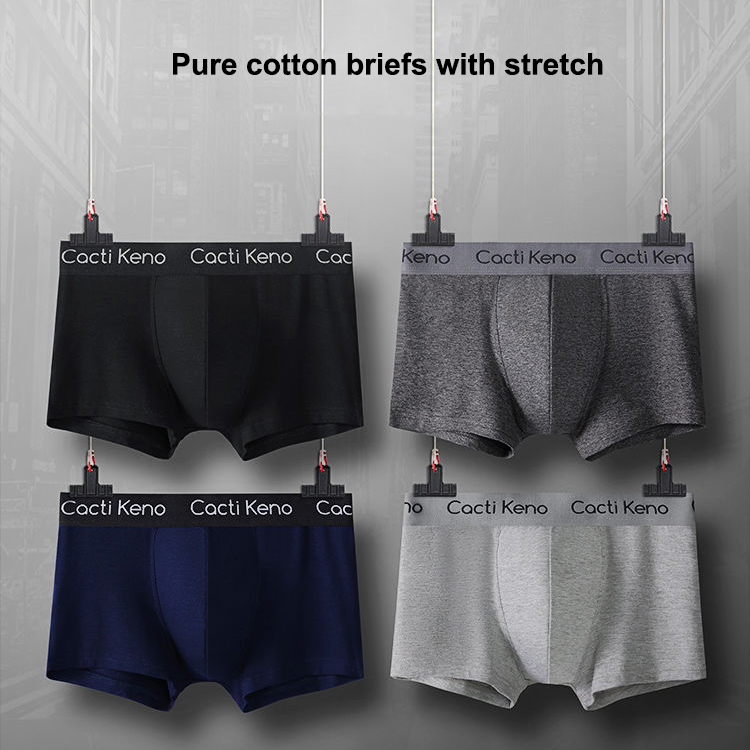 Wholesale Stock Lot Underwear For Man Classical Cotton Boxershorts Male Basics Boxer Briefs