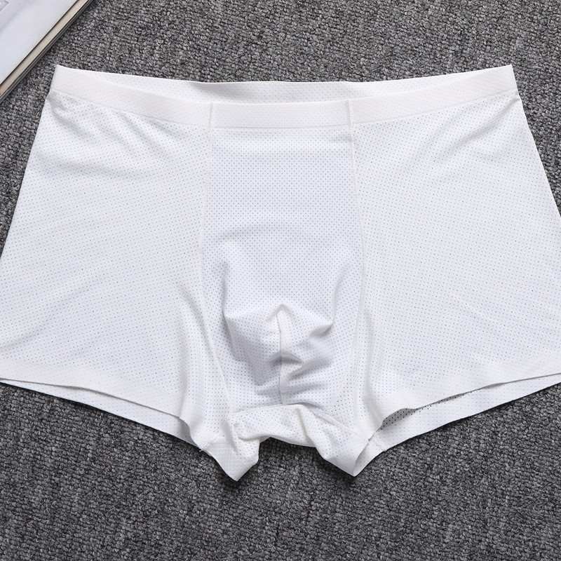 Custom nylon Underwear Print Logo men's mesh light and thin fast dry nylon ice silk underwear
