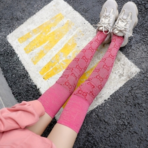 97pink knee high socks