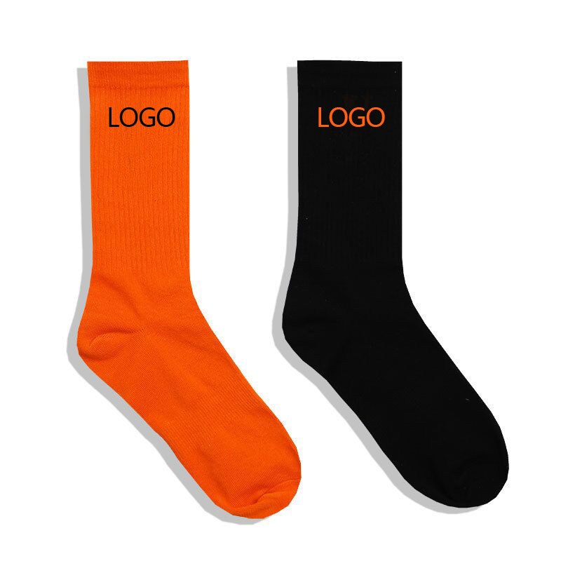 Cheap wholesale OEM designer custom design your own logo men crew sports socks custom bamboo cotton sock