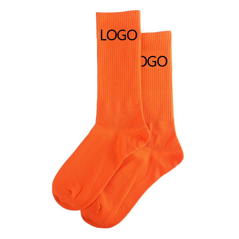 Cheap wholesale OEM designer custom design your own logo men crew sports socks custom bamboo cotton sock